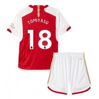 Dětský fotbalový dres Arsenal Takehiro Tomiyasu #18 2023-24 Domácí Krátký Rukáv (+ trenýrky)